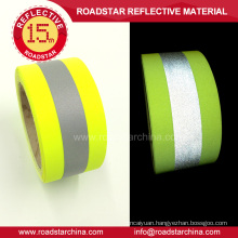 Fluorescent yellow T/C backing reflective warning tape